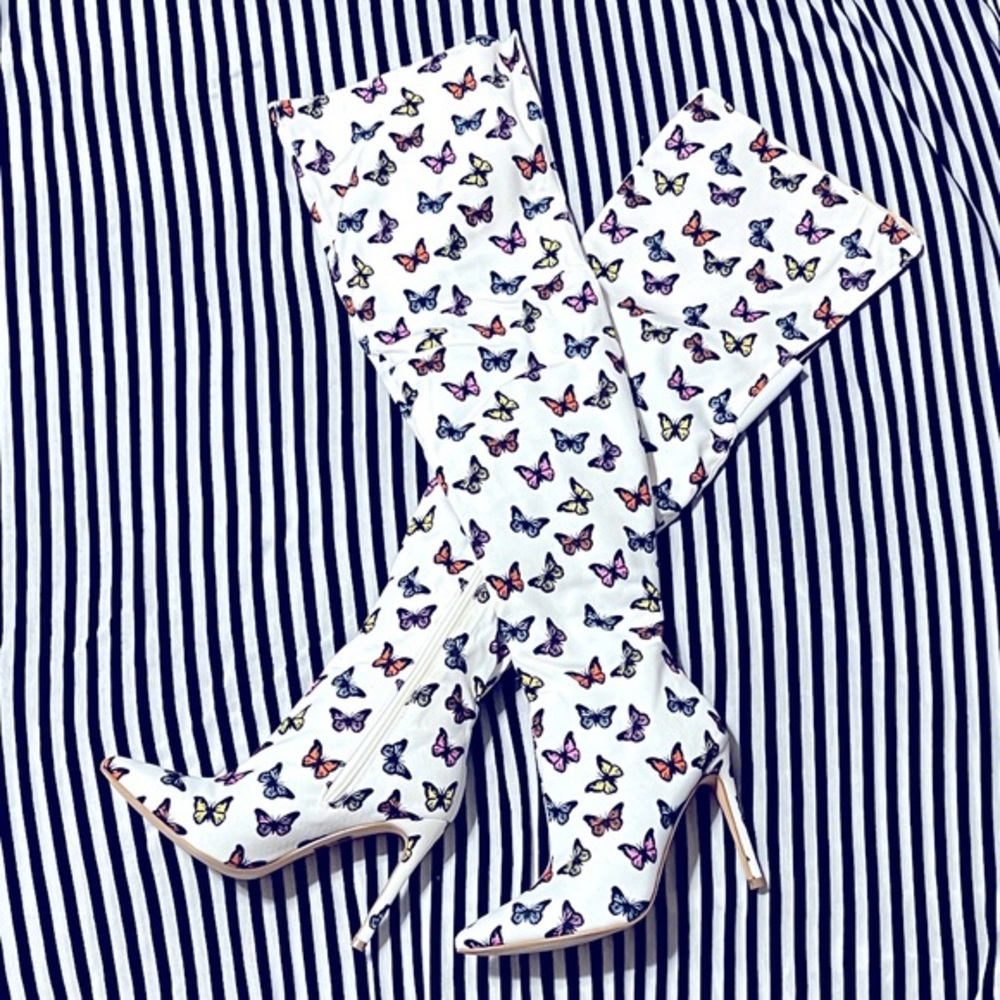 Knee High Butterfly Boots